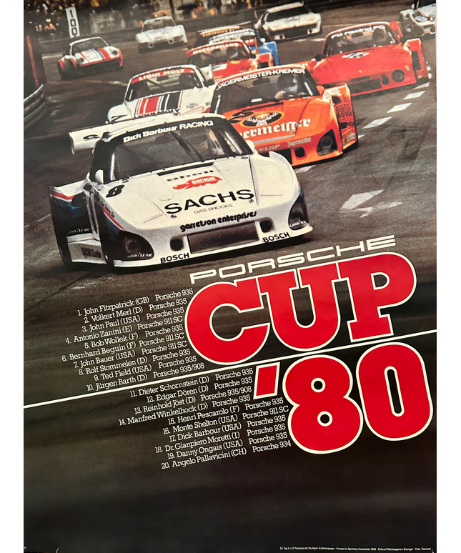 Porsche Cup 80’ Poster