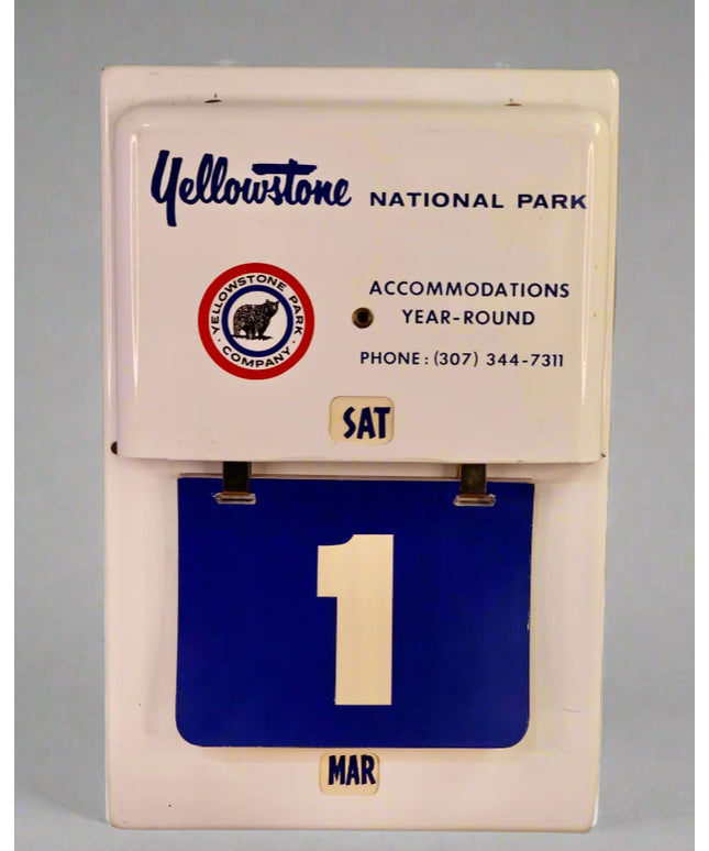 Yellowstone Park Company "Lifetime" Calendar